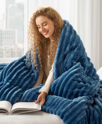 Avril Fluffy Ribbed Plush 2-Pc. Comforter Set, Twin/Twin XL