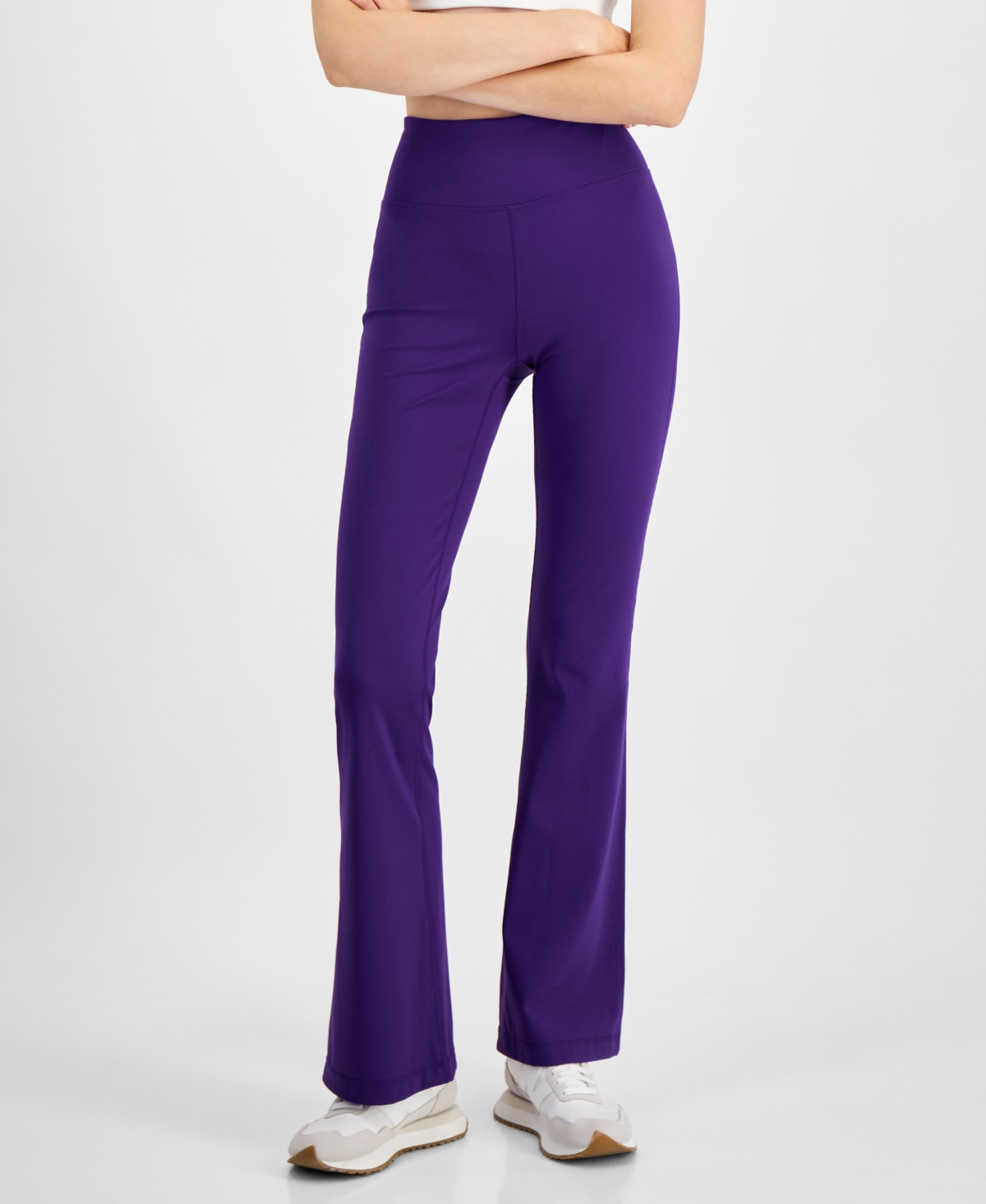 Women's High Rise Flare Leggings, Created for Macy's - Violet Indigo