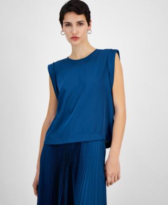 BOSS Orange - Women's Solid-Color Sleeveless Blouse