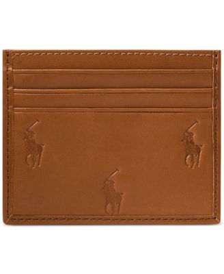 Polo Ralph Lauren Men s Allover Pony Leather Card Case Macy s