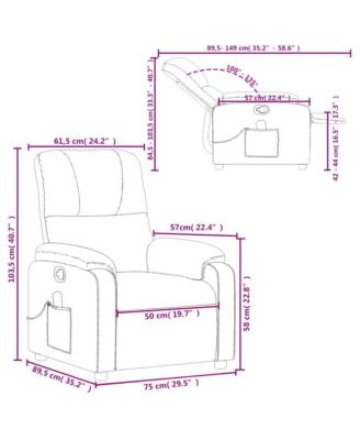 Massage Recliner Chair Brown