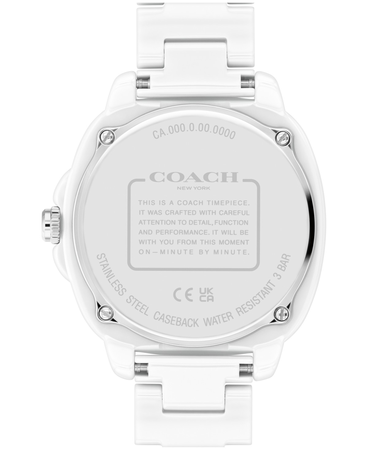 Женские керамические часы-браслет COACH Kitt White 38мм — фото 4