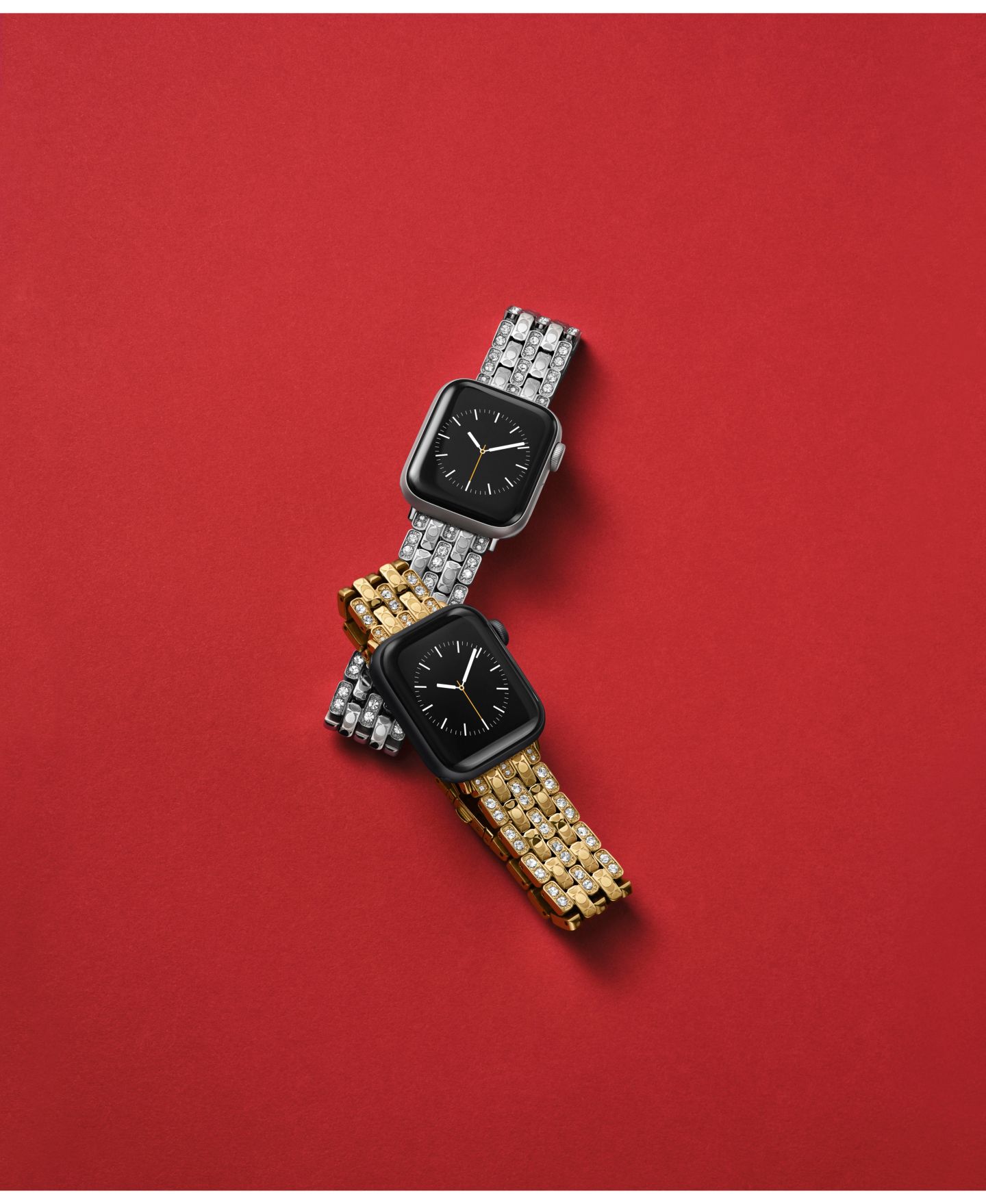 Женские ремешки для часов COACH Silver Stainless Steel with Crystals Apple Watch Strap for 38mm, 40mm, 41mm — фото 6