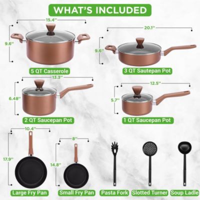 PFOA/PFOS-Free 13-Pc Nonstick Cookware Set