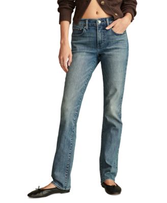 Lucky Brand - Women's Curvy Mid Rise Sweet Straight-Leg Jeans