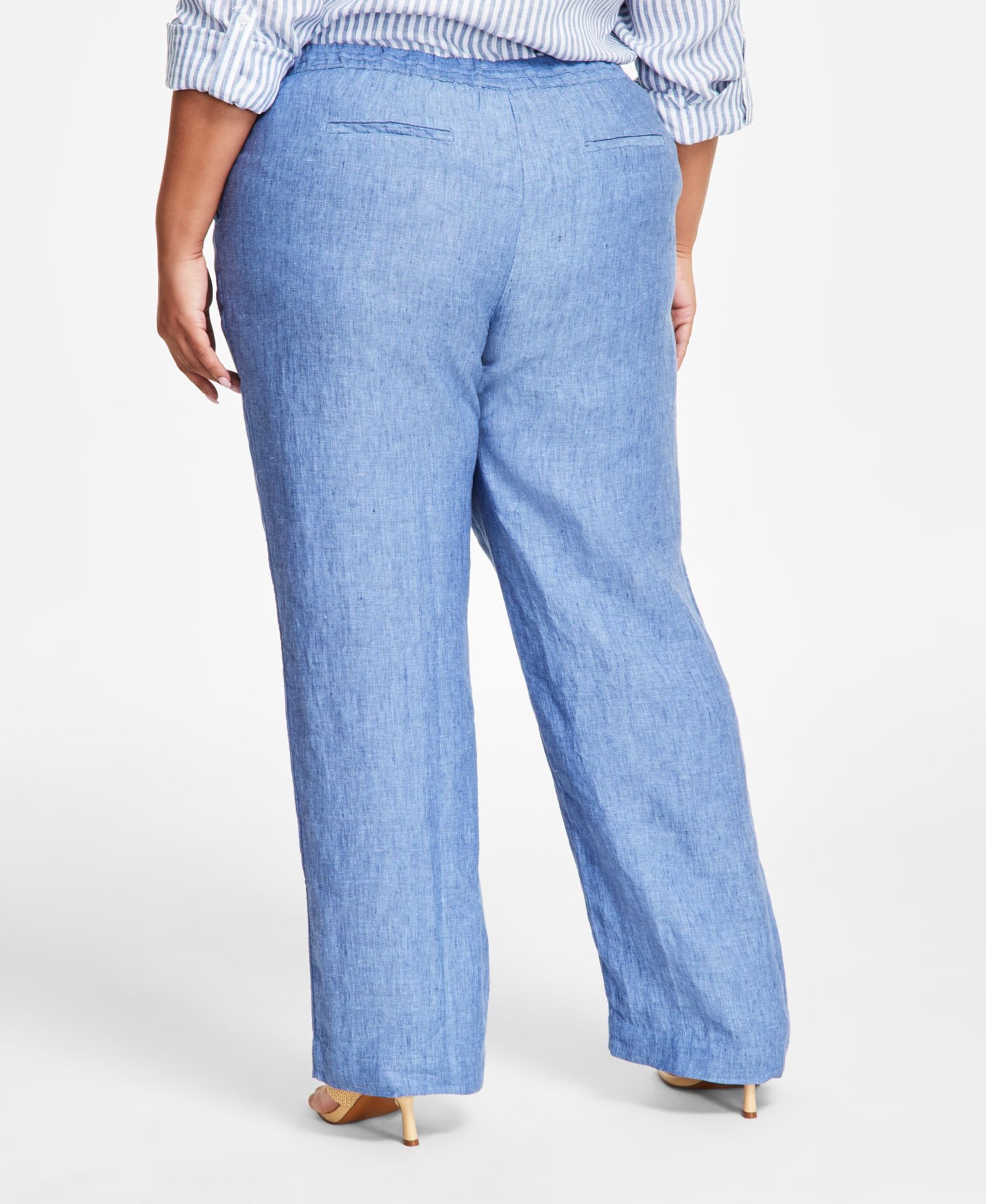Women's 100% Linen Drawstring Pants
