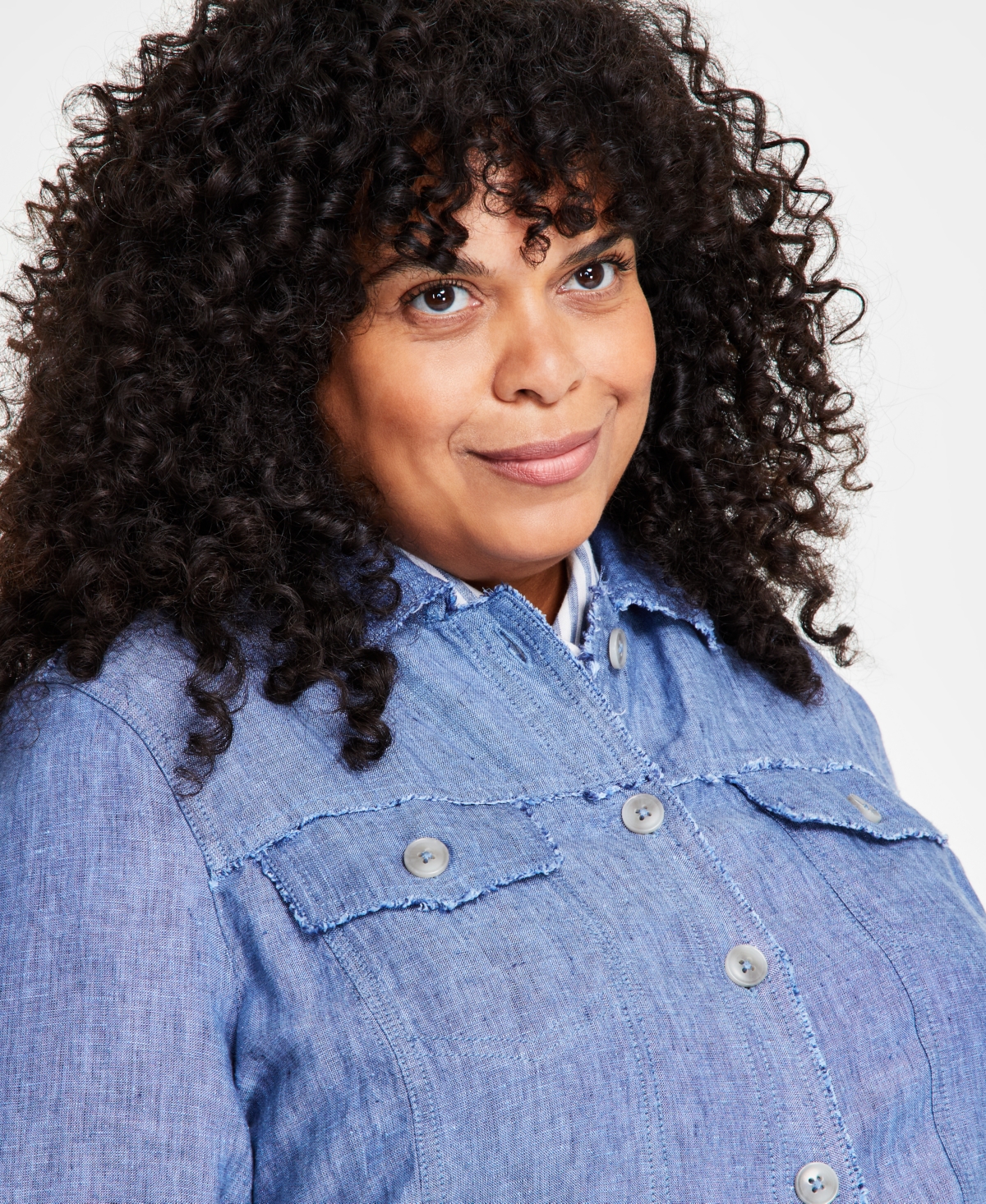 Charter Club Plus Size 100% Linen Jacket, Created for Macy's