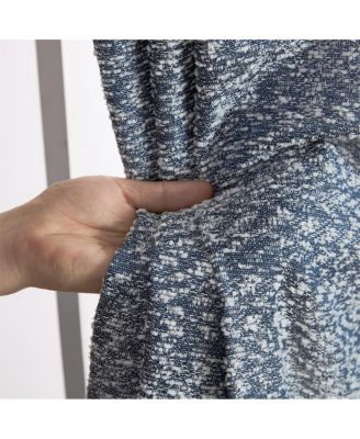 Easton Jacquard Slub Texture - Privacy Curtains with Back Tab Rod Pocket Lightweight Window Curtains Panels, Set of 2