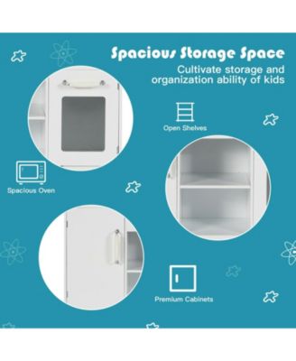 Kids Kitchen Playset Pretend Play Cooking Set with Vivid Faucet and Telephone