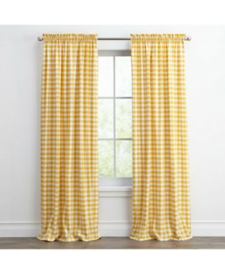 Country Farmhouse Buffalo Check Plaid Gingham Single Window Curtain