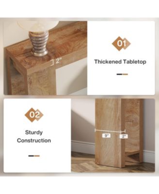 70.9-Inch Extra Long Console Table, Farmhouse Wood Sofa Table Behind Couch, Narrow Entryway Accent Table