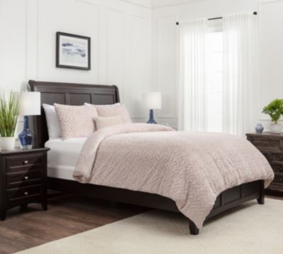 Premium Soft Cloud Faux Fur Duvet Cover Bedding Set Queen Size - 3 Piece Combo Set - Textured Embossed Fuzzy Soft Velvet Mink Bedcover - Zipper Closure Machine Washable - Classy Pink