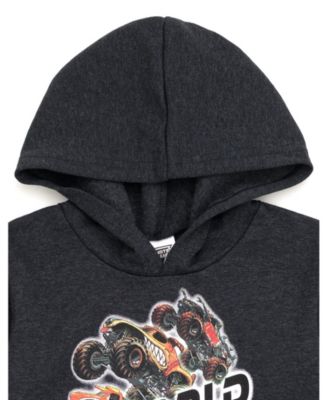 Little Boys Grave Digger Monster Mutt Megalodon Fleece Pullover Hoodie & Pants to