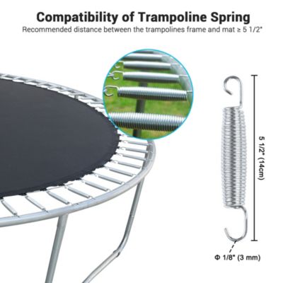 5.5" Trampoline Springs Heavy Duty Replacement Springs Trampoline Accessories Trampoline Parts (Pack of 60)