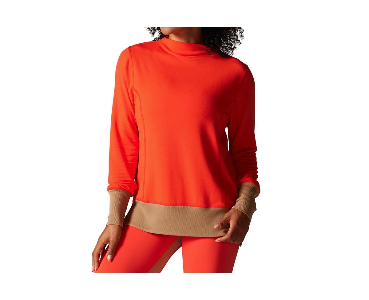 Women's Cozy Funnel Neck Sweatshirt - Spice