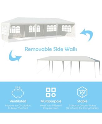 10 x 30 Feet Canopy Tent with 5 Removable Sidewalls for Party Wedding