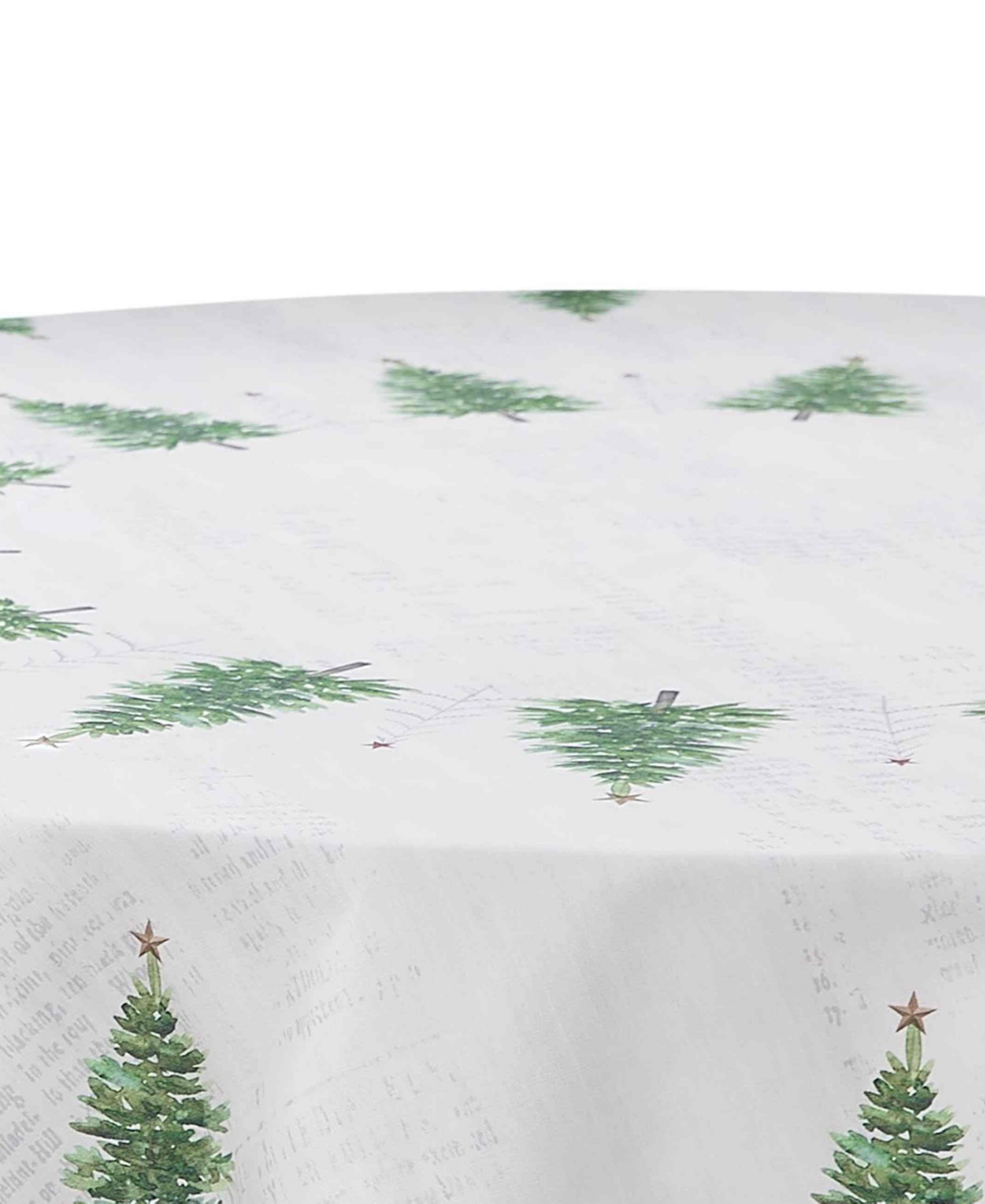 Avanti Trees Polyester Tablecloth, 70" Round In Green