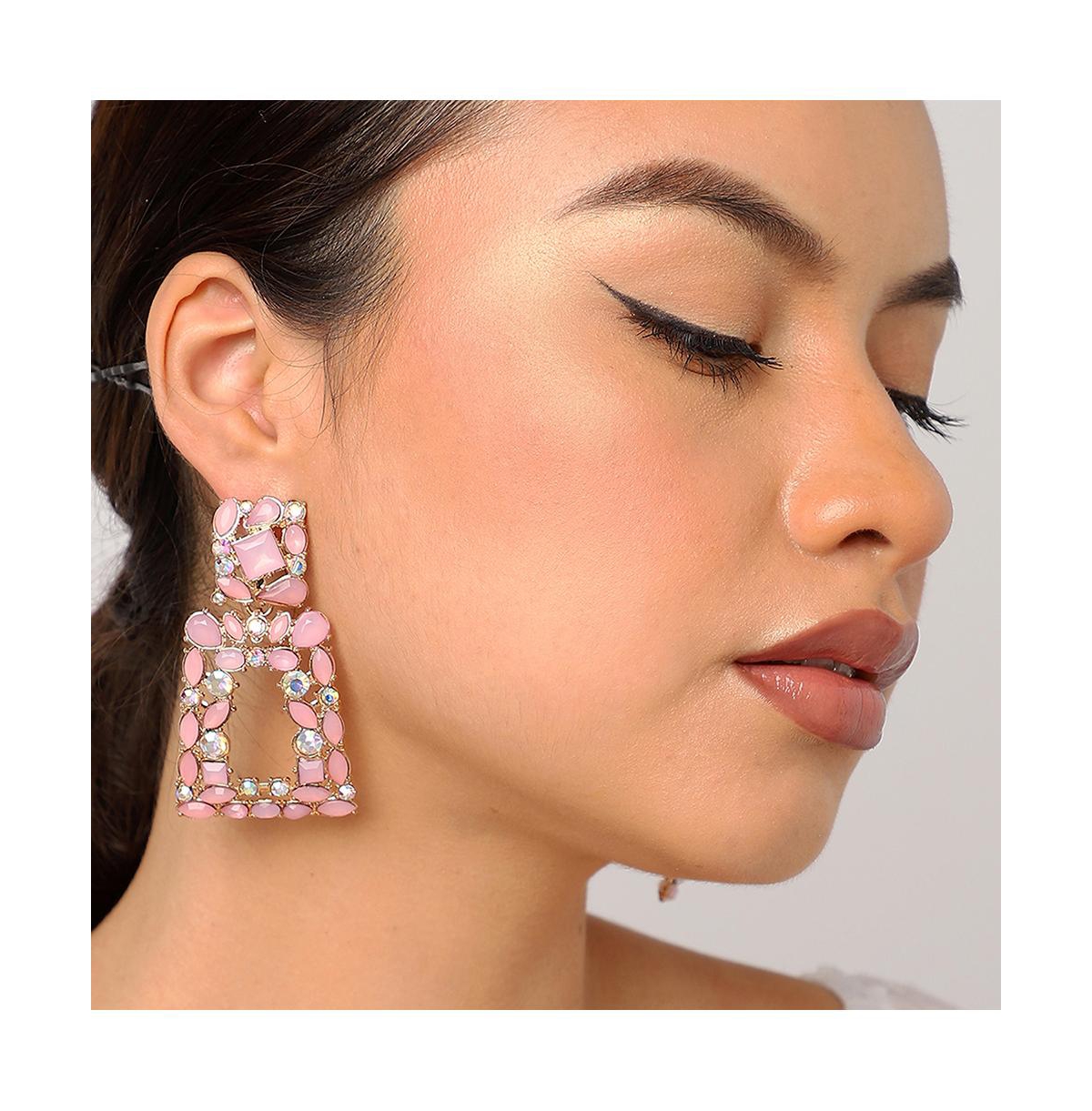 Sohi Women's Pavement Drop Earrings