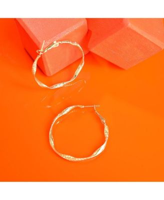Women's Twist Hoop Earrings