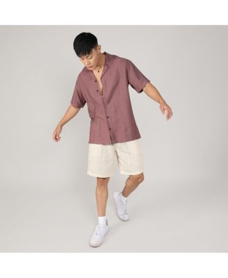 Men's Mocha Brown Embroidered Twist Shirt