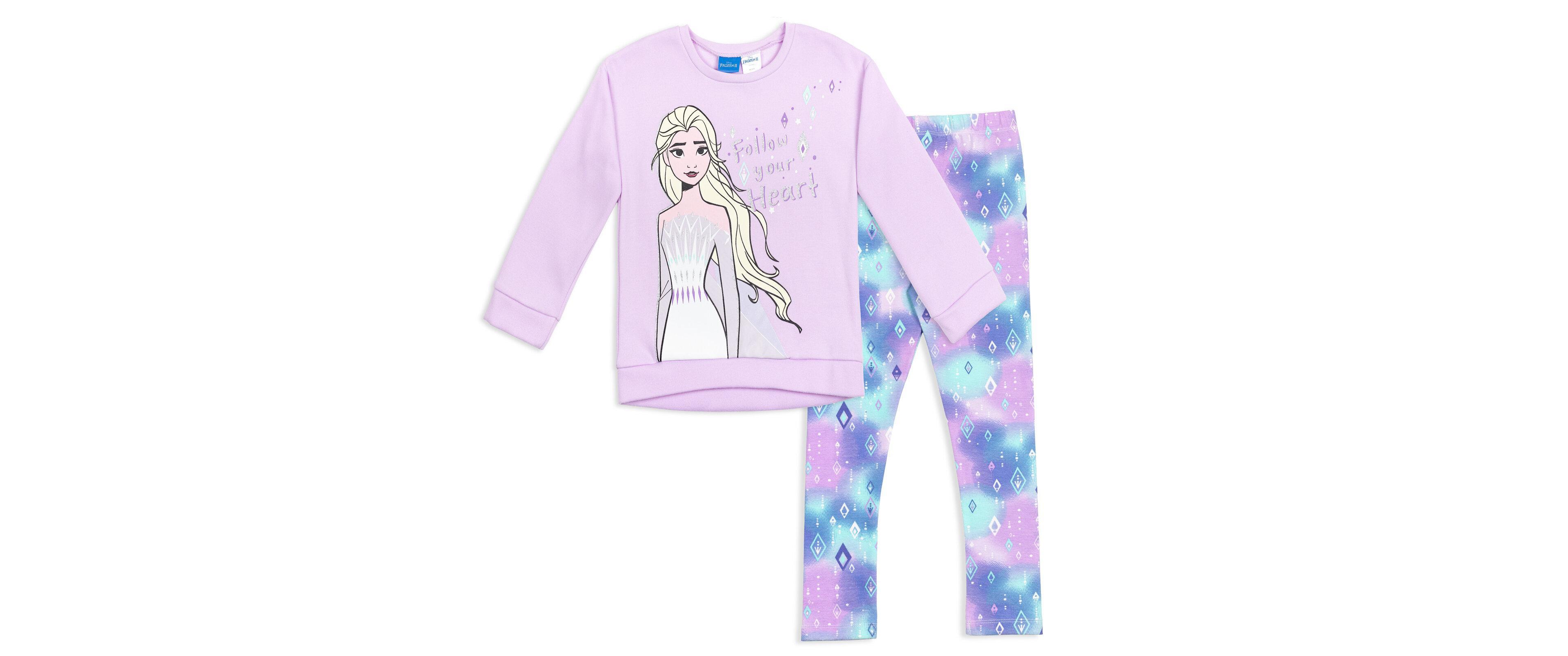 Frozen Girls Disney Sweatshirt and Leggings Outfit Set