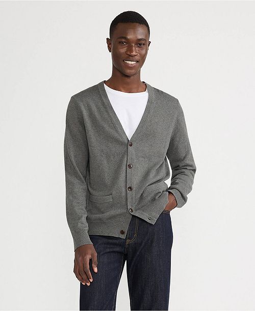 alfani Lands' End Big & Tall Fine Gauge Cotton Cardigan Men's Fashion & Accessories