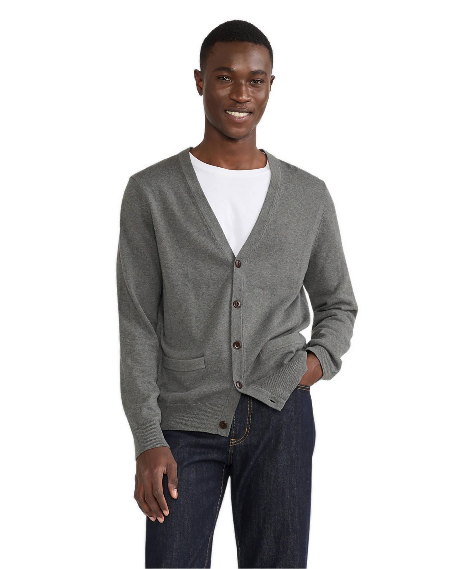 Men's Fine Gauge Cotton Cardigan