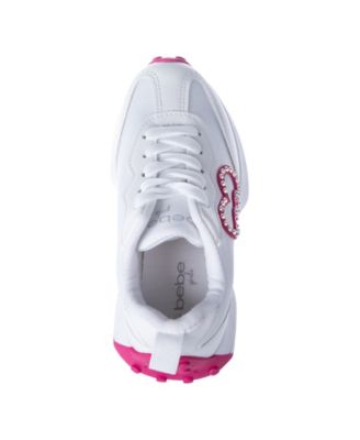 Little and Big Girls Embellished Heart Patch Jogger Sneaker