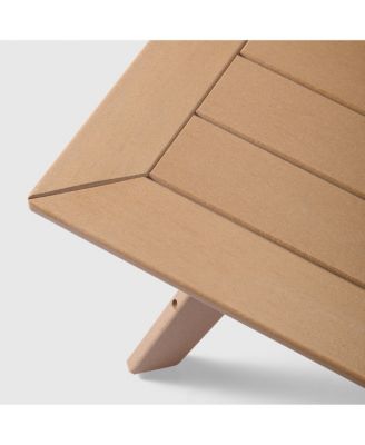 Modern Low Outdoor Patio Square HDPE 37" Coffee Table