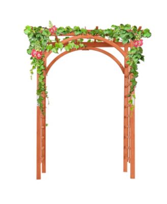 SKONYON Garden Archway Arch Lattice Trellis Pergola for Climbing Plants and Outdoor Wedding Bridal Decor