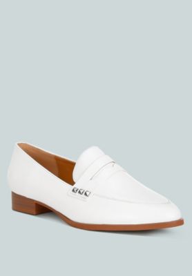 London Rag Womens Winged Patent Pleather Penny Loafers