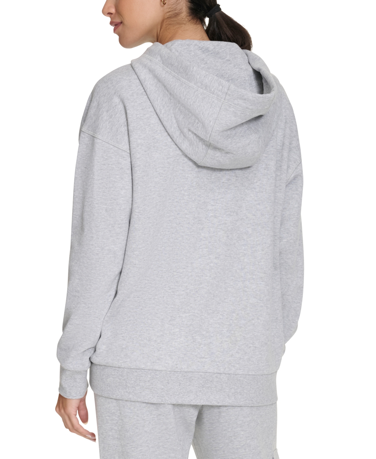 CALVIN KLEIN WOMEN'S ECO FLEECE LOGO PULLOVER HOODIE 