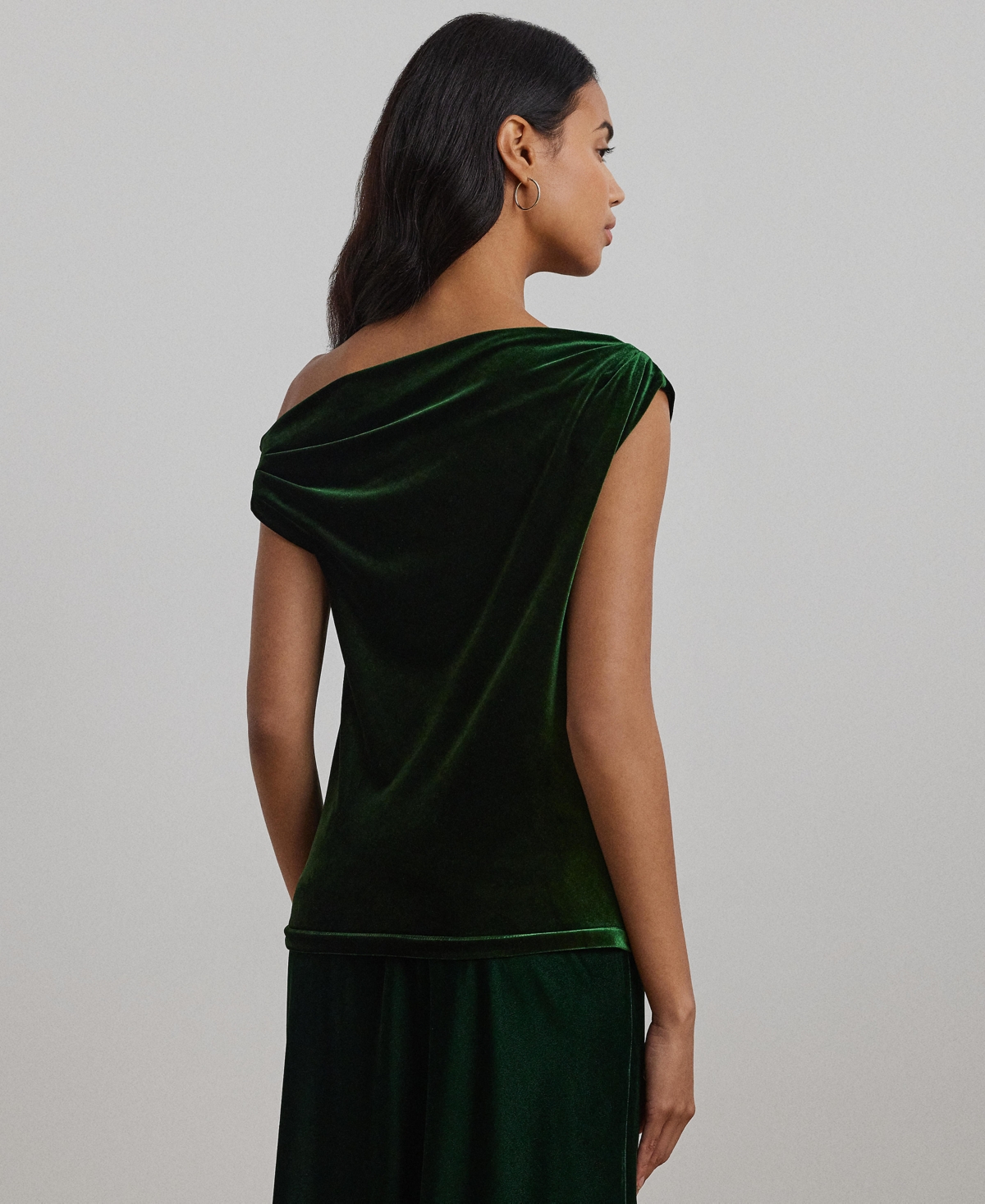 Lauren Ralph Lauren Women's Stretch Velvet Off-the-Shoulder Blouse