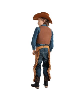 Kids Cowboy Chaps and Vest Costume Boys/Girls