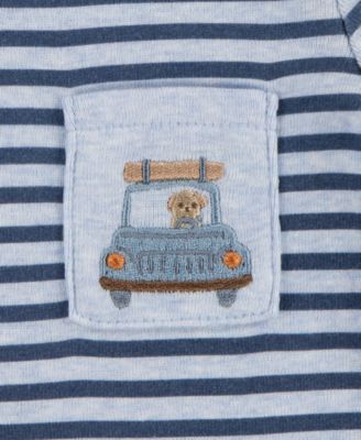 Baby Boys Short Sleeve Bodysuit, Crew and Pants 3-Piece Set