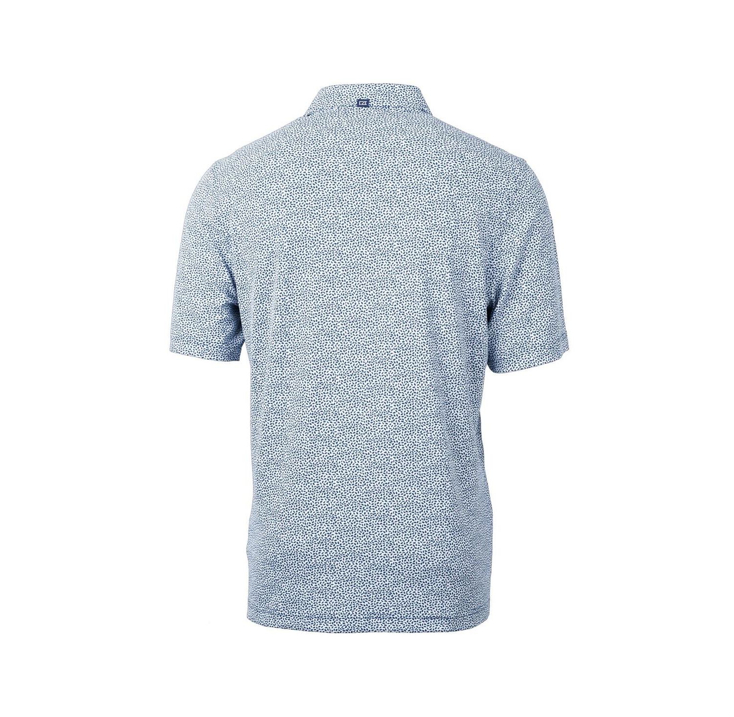 Men's Navy Atlanta Braves Americana Logo Virtue Eco-Pique Botanical Polo