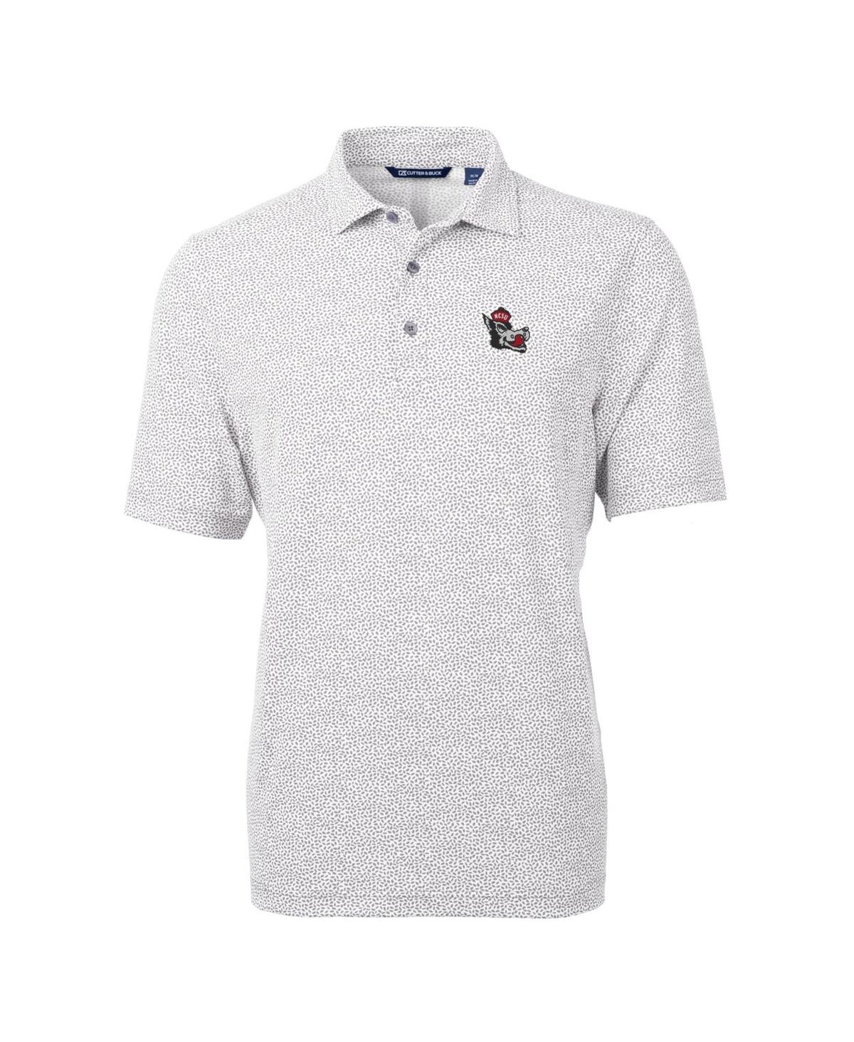 Cutter & Buck Men's Nc State Wolfpack Virtue Eco Pique Botanical Polo In Gray