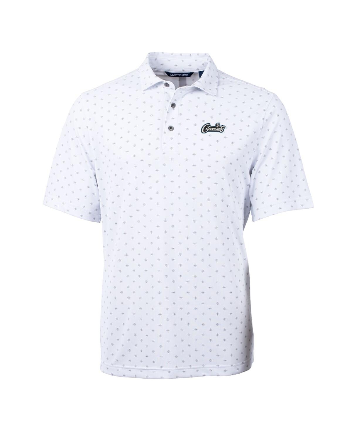 Cutter & Buck Men's Ucf Knights Citronaut Virtue Eco Pique Tile Print Polo In White