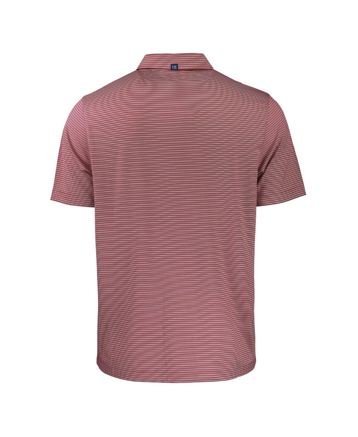 Cutter & Buck Men's Maroon North Carolina Central Eagles Forge Eco Double Stripe Stretch Polo In Maroon