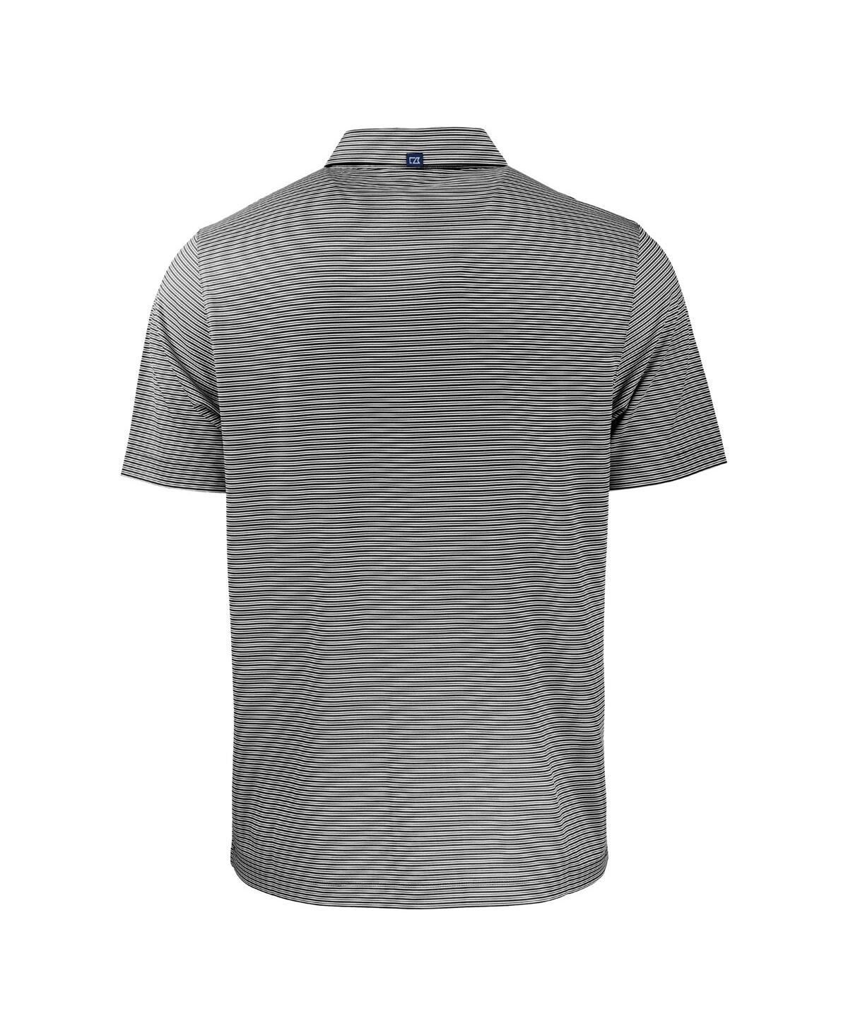 Cutter & Buck Men's Texas Tech Red Raiders Forge Eco Double Stripe Stretch Polo In Black,white