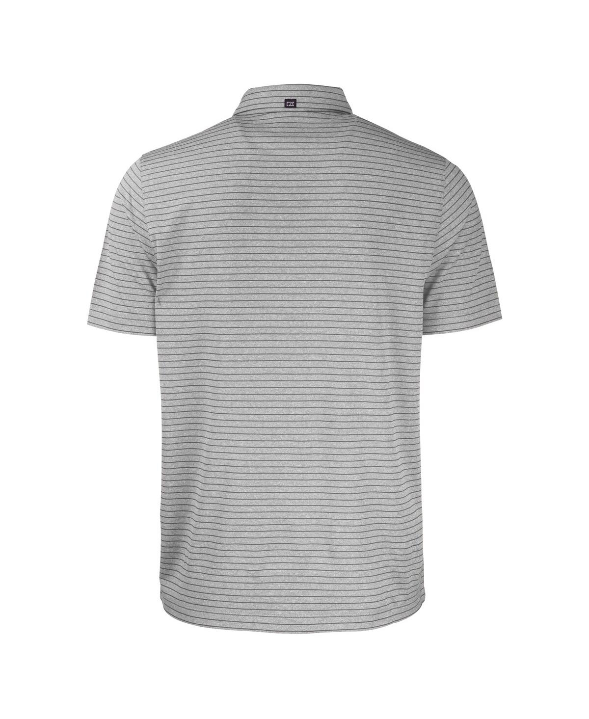 Cutter & Buck Men's Georgia Bulldogs Forge Eco Heathered Stripe Stretch Polo In Heather Gray