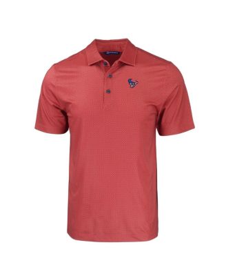 Men's Red Houston Texans Americana Pike Eco Tonal Geo Print Stretch Polo