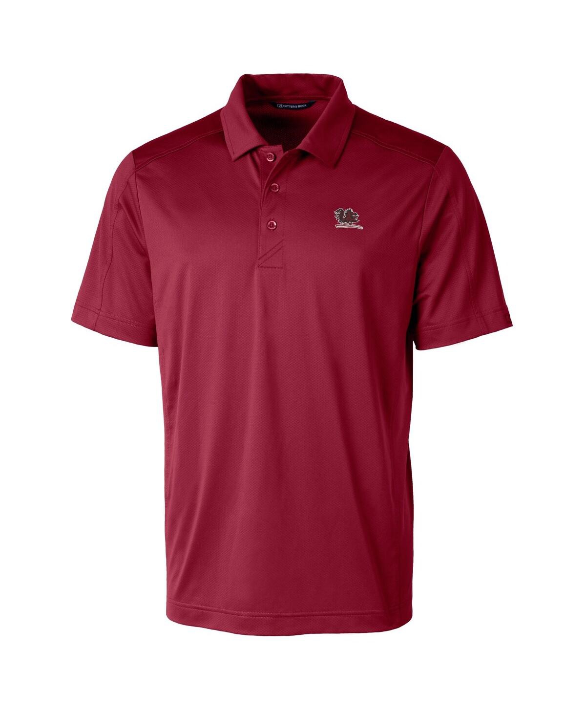 Cutter & Buck Men's Maroon South Carolina Gamecocks Vault Prospect Textured Stretch Polo In Maroon