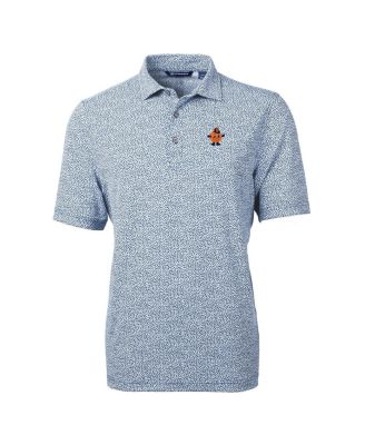 Men's Navy/White Syracuse Orange Vault DryTec Virtue Eco Pique Botanical Print Polo