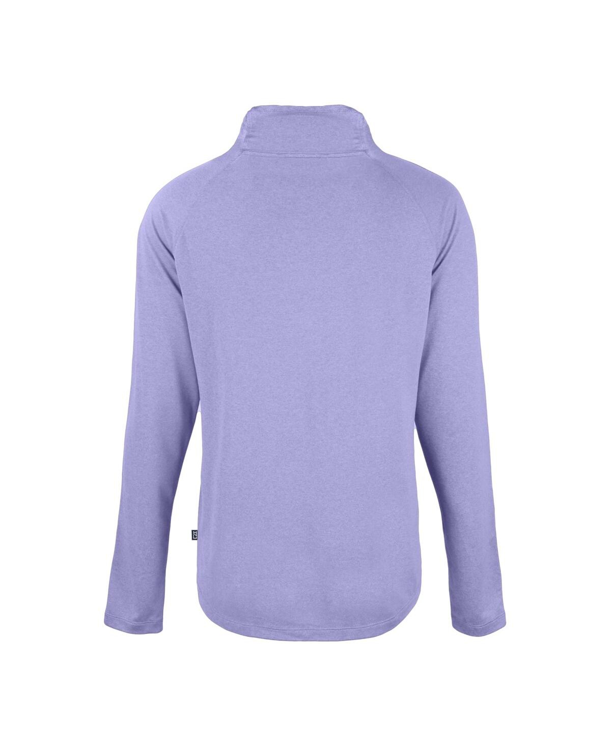 Cutter & Buck Women's Lavender Minnesota Vikings Coastline Epic Comfort Eco Funnel Neck Raglan Pullover Sweatshirt In Lavender,purple