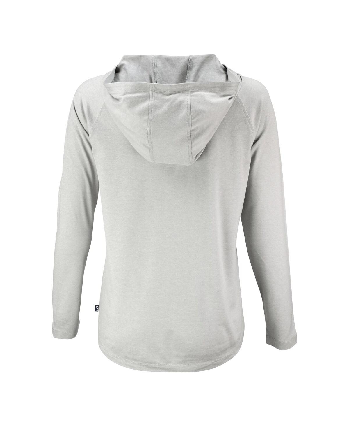 CUTTER & BUCK WOMEN'S GRAY PITTSBURGH STEELERS HISTORIC COASTLINE EPIC COMFORT ECO RAGLAN PULLOVER HOODIE