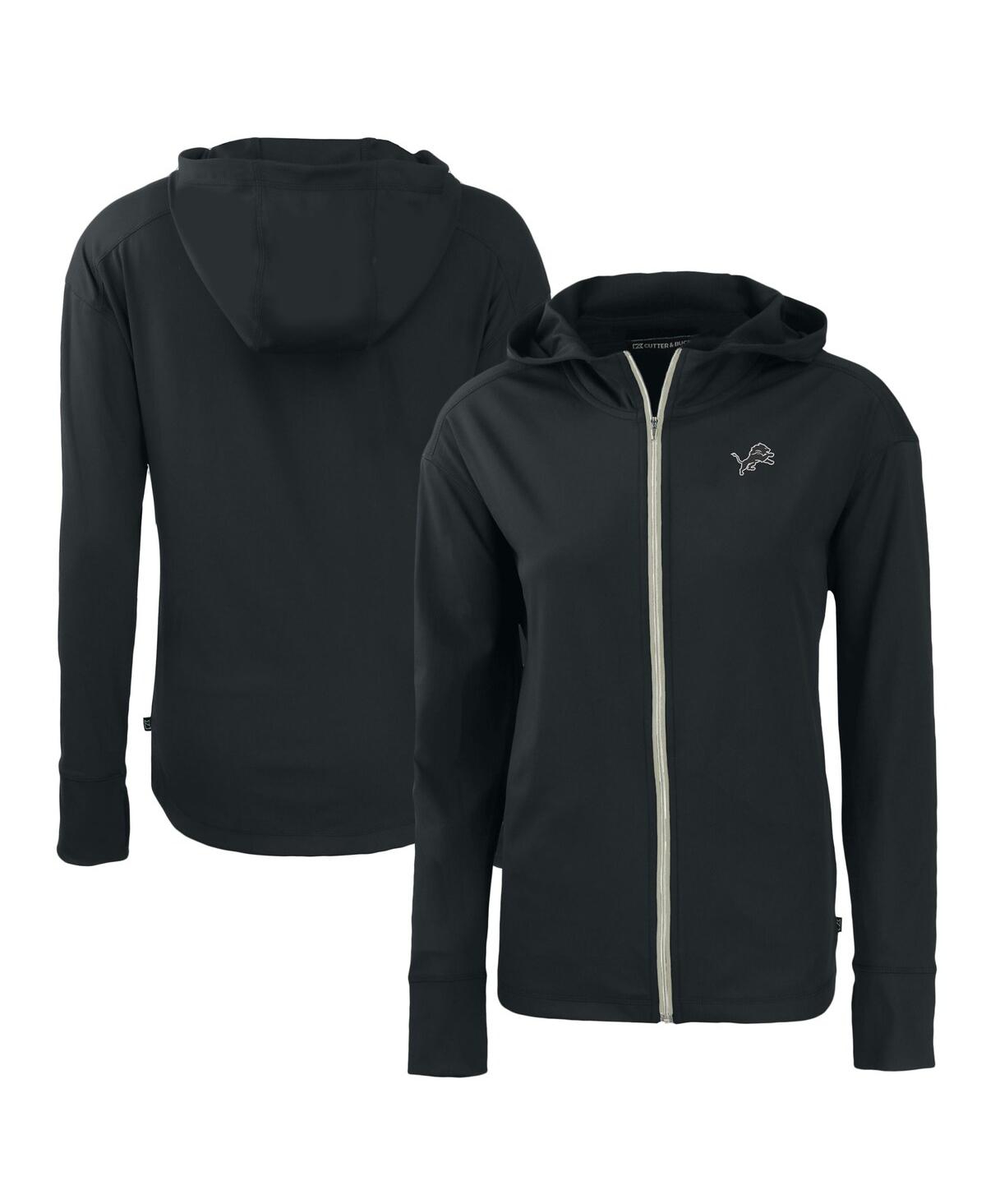 Women's Black Detroit Lions Daybreak Eco Full-Zip Hoodie - Black