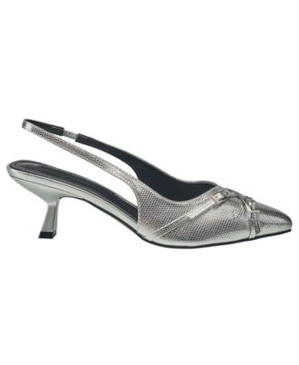 Women's Buckles Slingback Kitten Heel