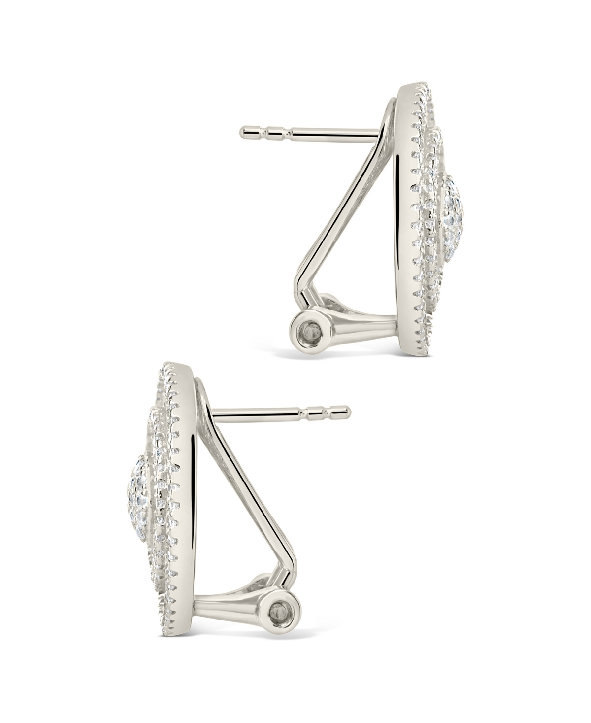 Sterling Forever Sandy Cubic Zirconia Circle Stud Earrings In Silver