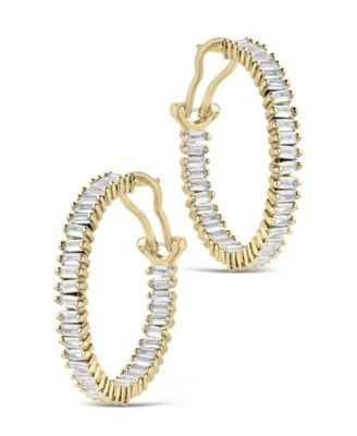 Mischa Cubic Zirconia Statement Hoop Earrings